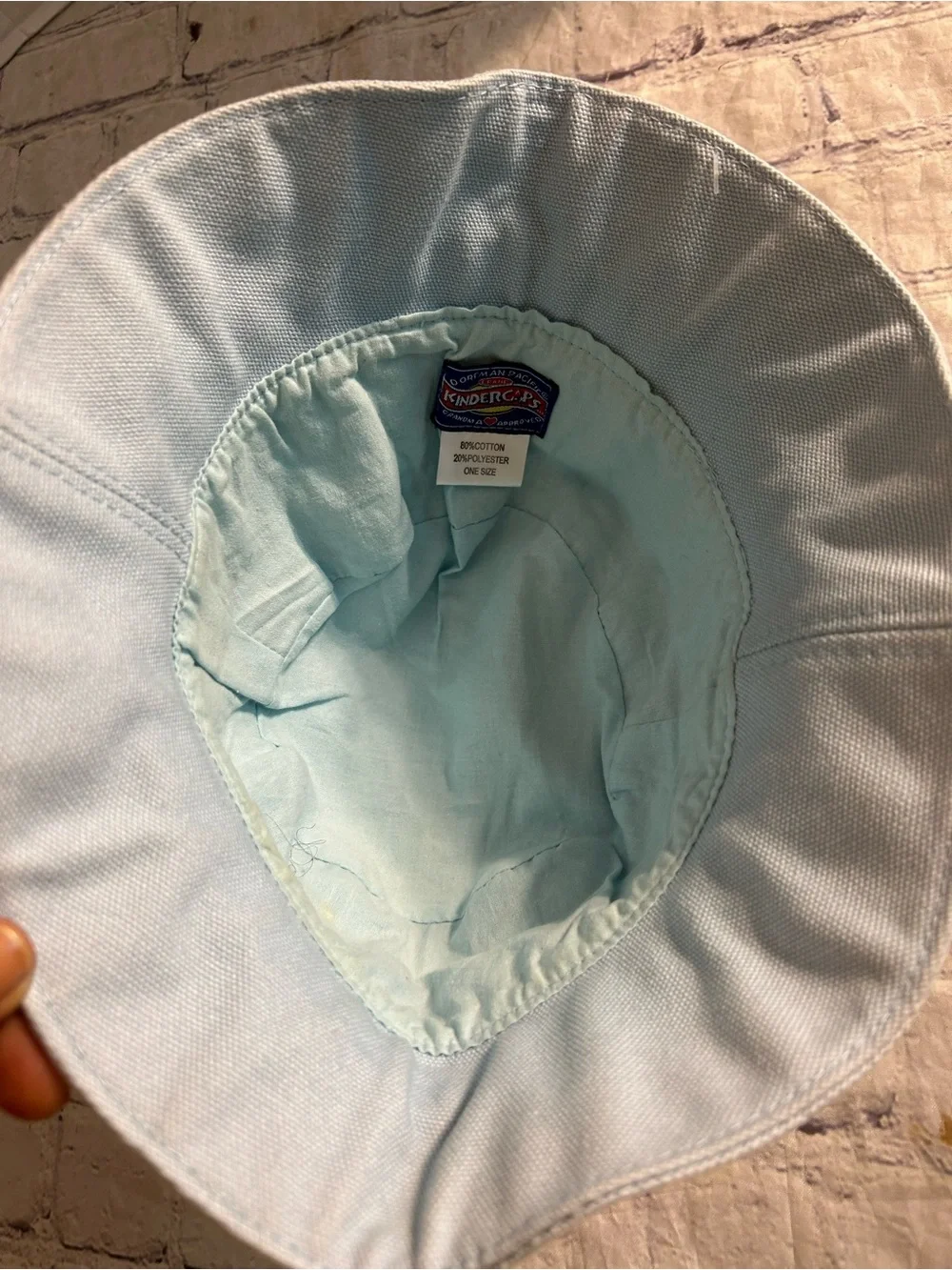 DORFMAN PACIFIC KINDERCAPS LT BLUE MULTI COLORED BUCKET HAT O/S